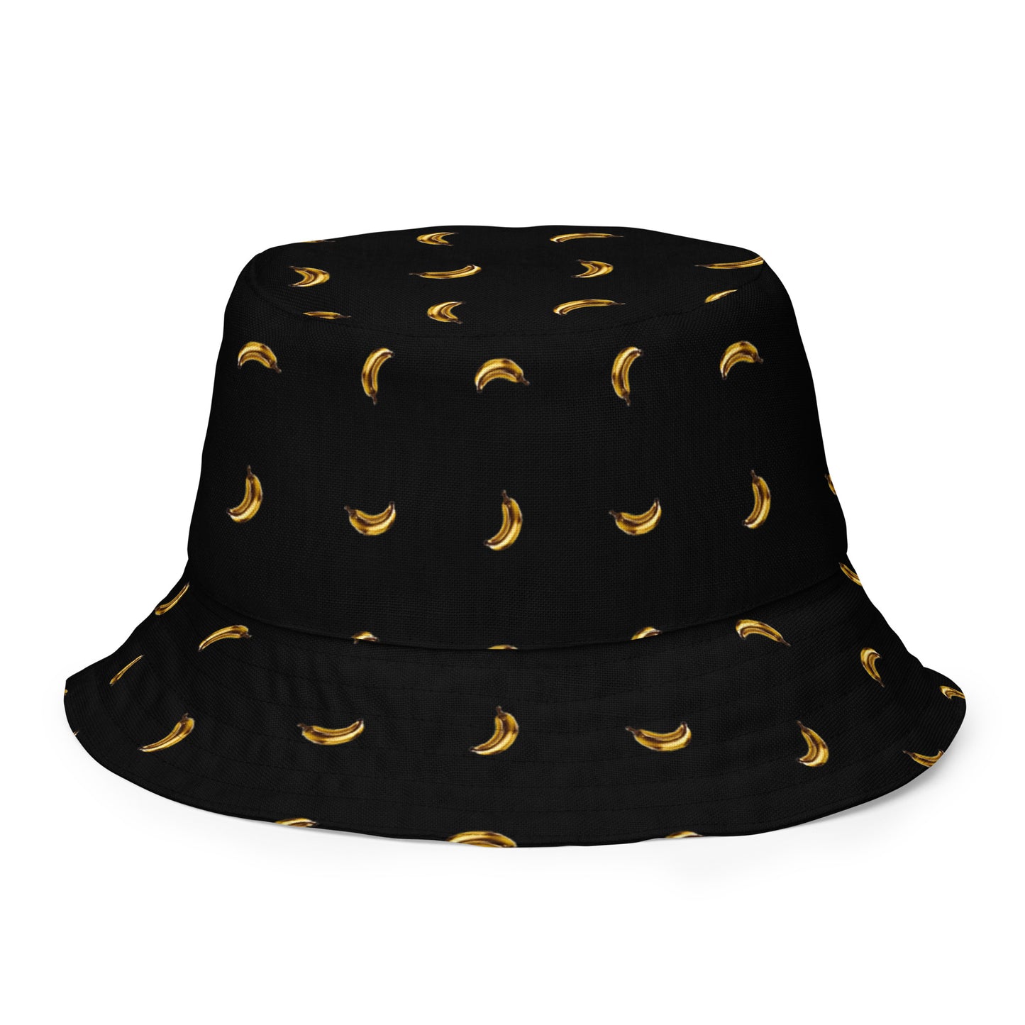 The Dylan Black Reversible banana bucket hat