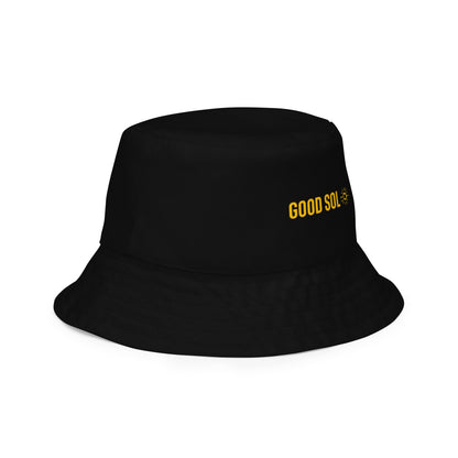 The Dylan Black Reversible banana bucket hat