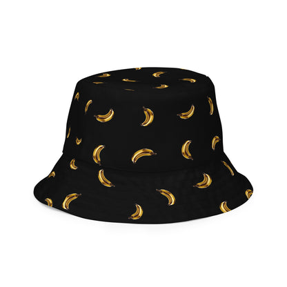 The Dylan Black Reversible banana bucket hat